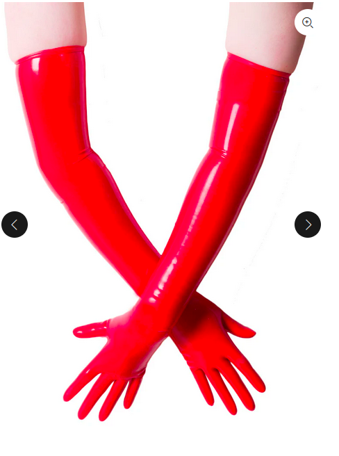 2 Rubber Full Length BDSM Gloves