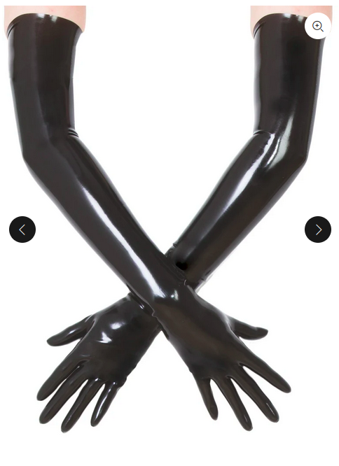 2 Rubber Full Length BDSM Gloves