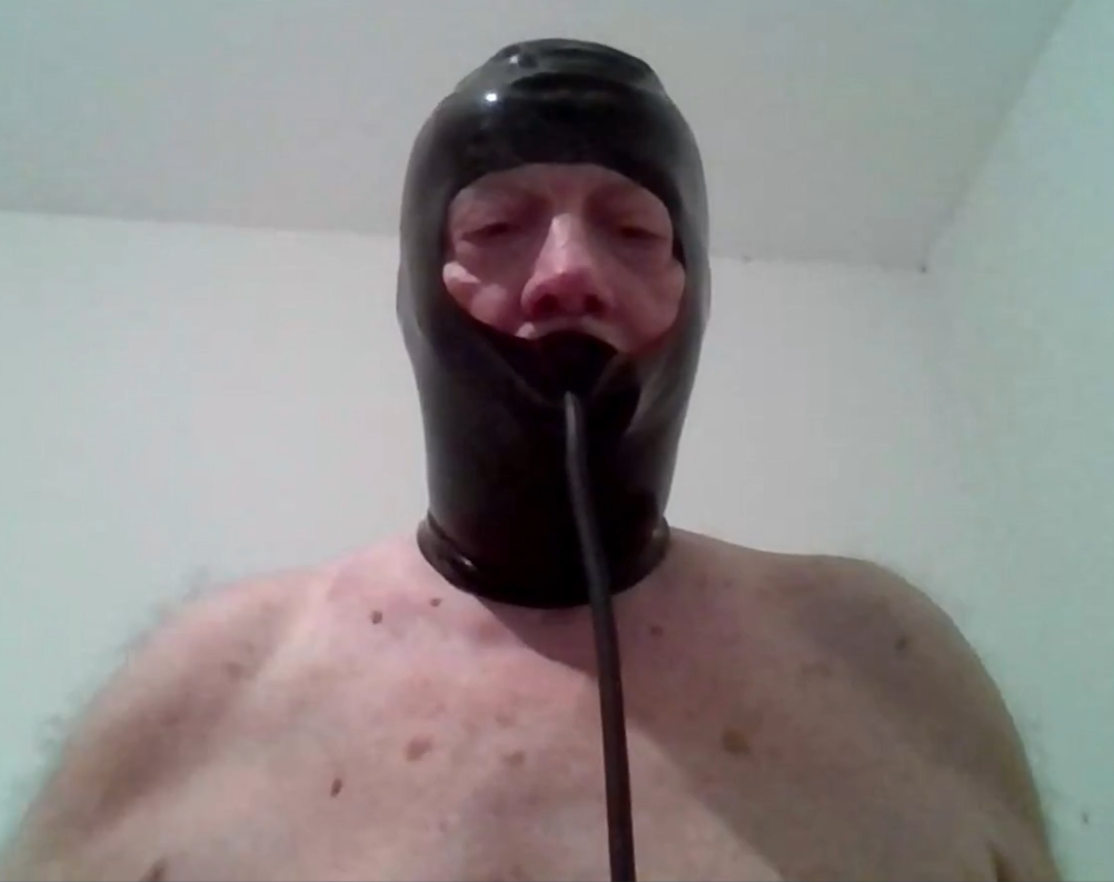 z  Rubber Hood with inflatable gag